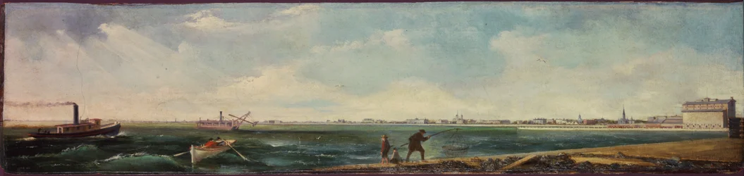 Avenida de Michigan da extensão oriental do cais norte, Chicago, 1865